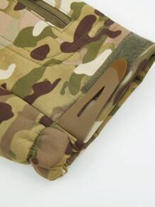 Giubbotto In Pile Softshell Con Cappuccio Impermeabile Antivento Per Uomo, Design Camouflage, Ideale Per Escursioni, Abbigliamento Invernale Da Palestra Per Uomo