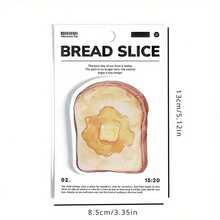 4入組120張麵包咖啡好天氣系列記事本,形狀便利貼 - 薑色 - 查看 5