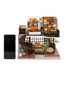 CUTE ROOM 3D 拼图玩具礼物，模型建筑工具自组装家庭玩具屋，小型家庭工具创意卧室装饰家具，适合青少年、男性和成人，森林茶馆房间装饰 - 叢林麼麼茶 - 查看 7