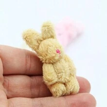 1pc Cute Miniature Cartoon Decor Plush Toy House Toy Photography Props, Soft Simulated Fur Bear, Lovely Style, Suitable For Bag, Clothing, Socks, Shoes Accessory Or Cute Gift For Your Friend, Family As A Birthday Or Christmas Present, Also A Great Addition To Your Plush Collection.