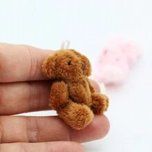 1pc Cute Miniature Cartoon Decor Plush Toy House Toy Photography Props, Soft Simulated Fur Bear, Lovely Style, Suitable For Bag, Clothing, Socks, Shoes Accessory Or Cute Gift For Your Friend, Family As A Birthday Or Christmas Present, Also A Great Addition To Your Plush Collection.