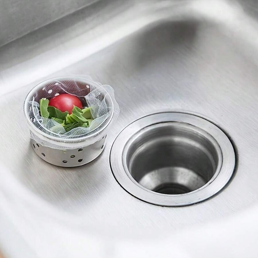 100 Pieces Kitchen Sink Strainer Mesh Bag, Disposable Mesh Sink