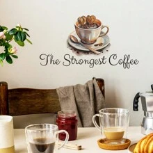 1入創意英文引言咖啡牆貼 - 彩色 - 查看 7
