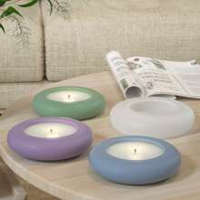 1pc Diy Crystal Resin Mould For Candle Holder, Storage Tray, Decoration, Silicone Mold For Pen Holder, Flower Pot