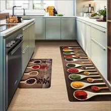 1pc Creative Soft Memory Foam Anti-Slip Kitchen Floor Mat, Easy To Clean