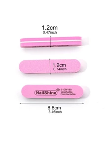 NailSunshine 10支装 100/180目指甲锉，美甲用品，美甲工具，美甲艺术工具，返校季，指甲，美甲贴片工具 - 粉色 - 查看 5
