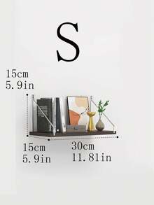 1 Miếng Với móc Đen Đa chức năng Giá lưu trữ Đối với Phòng khách , Phòng ăn , Học tập Phòng Tường Lưu trữ Cái giá Sách Thực vật Trưng bày TV Bối cảnh Tường Máy chiếu Điều khiển từ xa Cái Loa Đồng hồ Hộp đựng Móc áo - màu đen - Xem 6