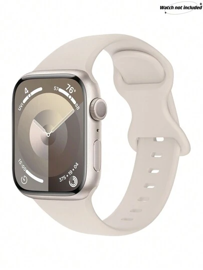 1 Stück Silikonarmband mit Sternenmuster für Lässig Sport, mit Schmetterlingsverschluss, bequem verstellbar, wasserdicht, kompatibel mit Apple Watch 38/40/41/42/44/45/46/49mm, Series Ultra/SE/11/10/9/8/7/6/5/4/3/2/1, Smartwatch Zubehör