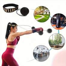 1set Boxing Training Equipment Including Head-Mounted Pressure-Reducing Punching Ball, Speed Ball & Striking Bag