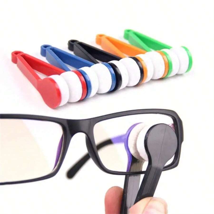 1pc Portable Mini Sunglasses Cleaning Brush, Glasses Lens Cleaner, Color Random