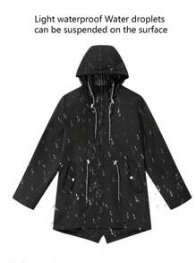 YOMEGO Veste zippée à capuche résistante à la mode avec cordons de serrage pour femmes et filles au printemps, en été et en automne pour les voyages en extérieur, le camping, les fêtes, les fiançailles, style mi-long, super légère