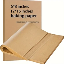 50/100/200pcs Parchment Paper Baking Sheets 6x8 Inches/12x16 Inches, Precut Non-Stick Parchment Paper For Baking, Cooking, Grilling, Frying And Steaming - Unbleached, Kitchen Gadgets, Kitchen Accessories, Home Kitchen Items Air Fryer Kitchen Air Fryer Liners Air Fryer Paper Airfryer Air Frier