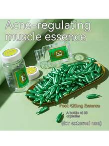 60顆維生素e面部精華膠囊,抗皺、亮白、收縮毛孔 - 綠色 - 查看 5