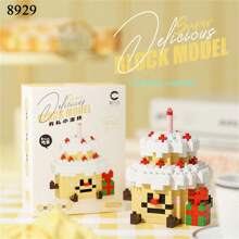 Juguetes de bloques de construcción de comida adorables, manualidades DIY, regalo ideal para amigos, cumpleaños, arte de escritorio, ¡obra de arte increíble! Regalo de vuelta a la escuela / nueva escuela, decoración de habitación, regalos navideños Bloques de color Bloques de color