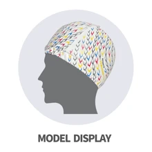 1pc White Pu Swimming Cap With Sporty Print, Soft And Comfortable, Unisex Sports Equipment, Beach Essentials, Beach Accessories, Pool Float