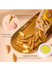 60入組維生素e臉部軟膠囊,適用於美容院,維生素e局部護膚 - 黃色 - 查看 5