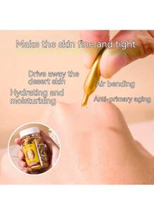 60入組維生素e臉部軟膠囊,適用於美容院,維生素e局部護膚 - 黃色 - 查看 8