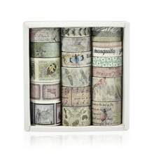 20 cuộn Retro Băng trang trí Đối với Làm sổ lưu niệm , Viết nhật ký , Tập ảnh Đồ trang trí Và Hình dán , Rừng nhiệt đới Du lịch bằng cách đi bộ Chủ đề - Nhiều màu - Xem 9