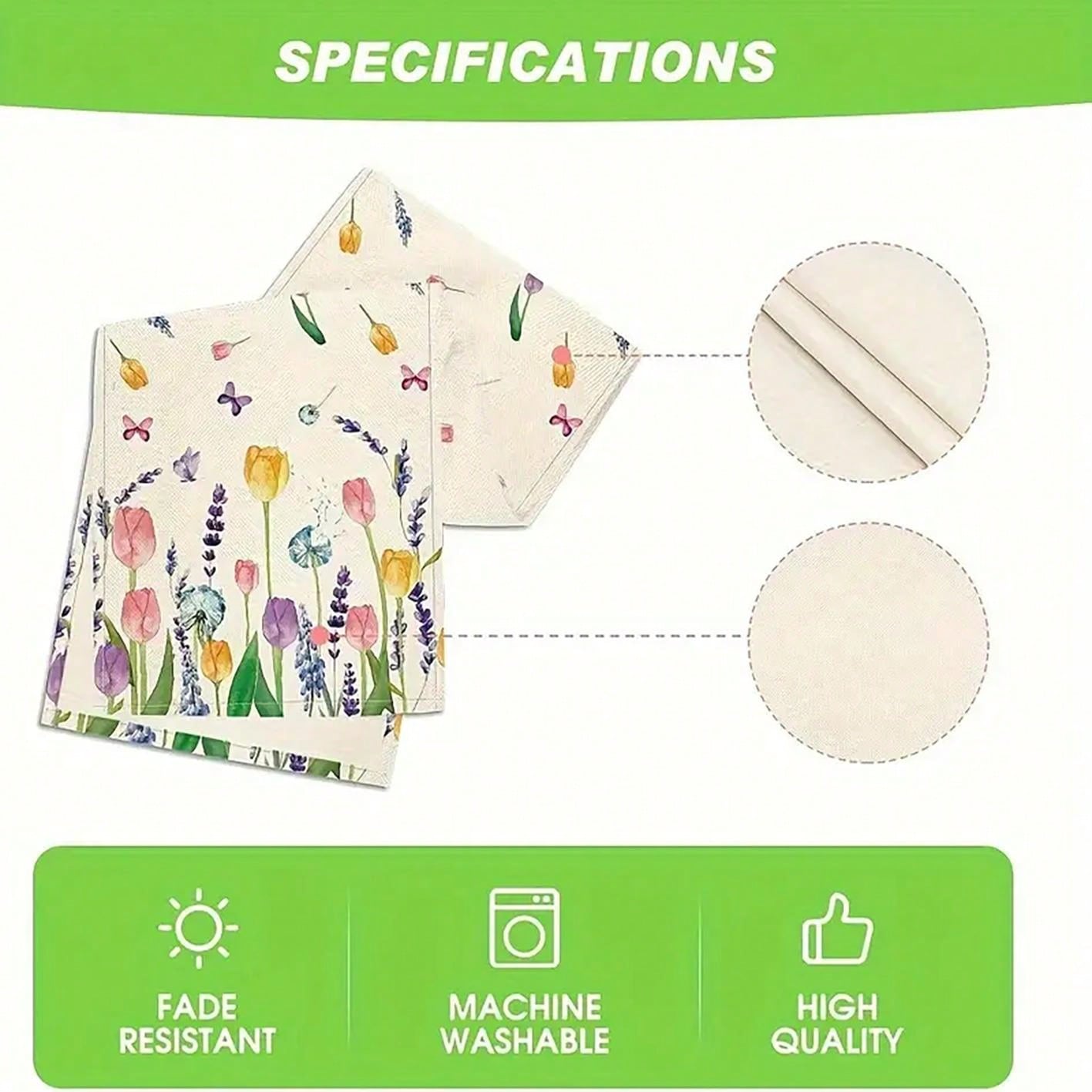 1pc Fresh Lemon Spring/Summer Kitchen Supplies Party Table Runner for