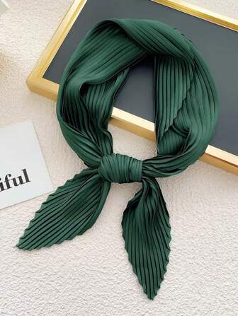 1pc Women's Solid Color Crinkled Faux Silk Scarf, Headband, Headwrap, Hair Tie, Multifunctional Band Suitable For Daily Use Elegant Bandana,Hair Band,Head Band Ideal For Dressing Up Your Look  Winter Fall