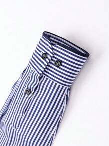 Men Shirts - Blue and White - View 4