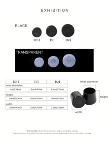 6个/3双 静音、耐磨、防滑、降噪细高跟鞋鞋跟套，高跟鞋维修保护套，适用于女士凉鞋、女士浅口鞋、白色高跟鞋，鞋履配件礼品创意