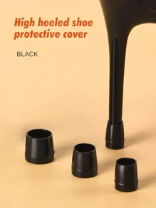 6个/3双 静音、耐磨、防滑、降噪细高跟鞋鞋跟套，高跟鞋维修保护套，适用于女士凉鞋、女士浅口鞋、白色高跟鞋，鞋履配件礼品创意