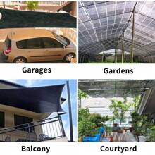 1入組13種尺寸抗uv遮陽網,戶外遮陽帆篷遮陽棚防曬花園網紫外線防護網 - 黑色 - 查看 7