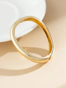 1pc Vintage Asymmetrical Cuff Bracelet, Delicate Alloy Gold & Silver Plated Open Bangle, Non-Fading And Attractive Wristband For Women's Daily Wear, Friends Gathering, Romantic Vacation, Street Snap, Female Fashion Show, Jewelry Gift