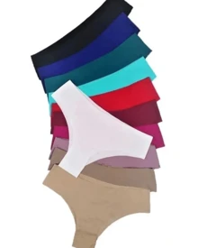 Lingerie Panties Seamless Thong With Laser Cut No Brand Plain WHOLESALE LINGERIE COD. 1964 - 綠色 - 查看 3