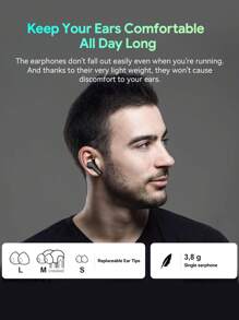 Tagry Écouteurs sans fil I17, écouteurs intra-auriculaires sans fil à réduction de bruit CVC hi-fi stéréo avec son immersif, 35 heures d'autonomie, casque Bluetooth pour iOS/Android/salle de sport/sport/voyage/cadeau