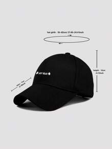 1pc Men Healing Short Sentence English Maple Leaf Printed Adjustable Baseball Cap, Suitable For Daily Wear And Travel - Multicolor - View 4