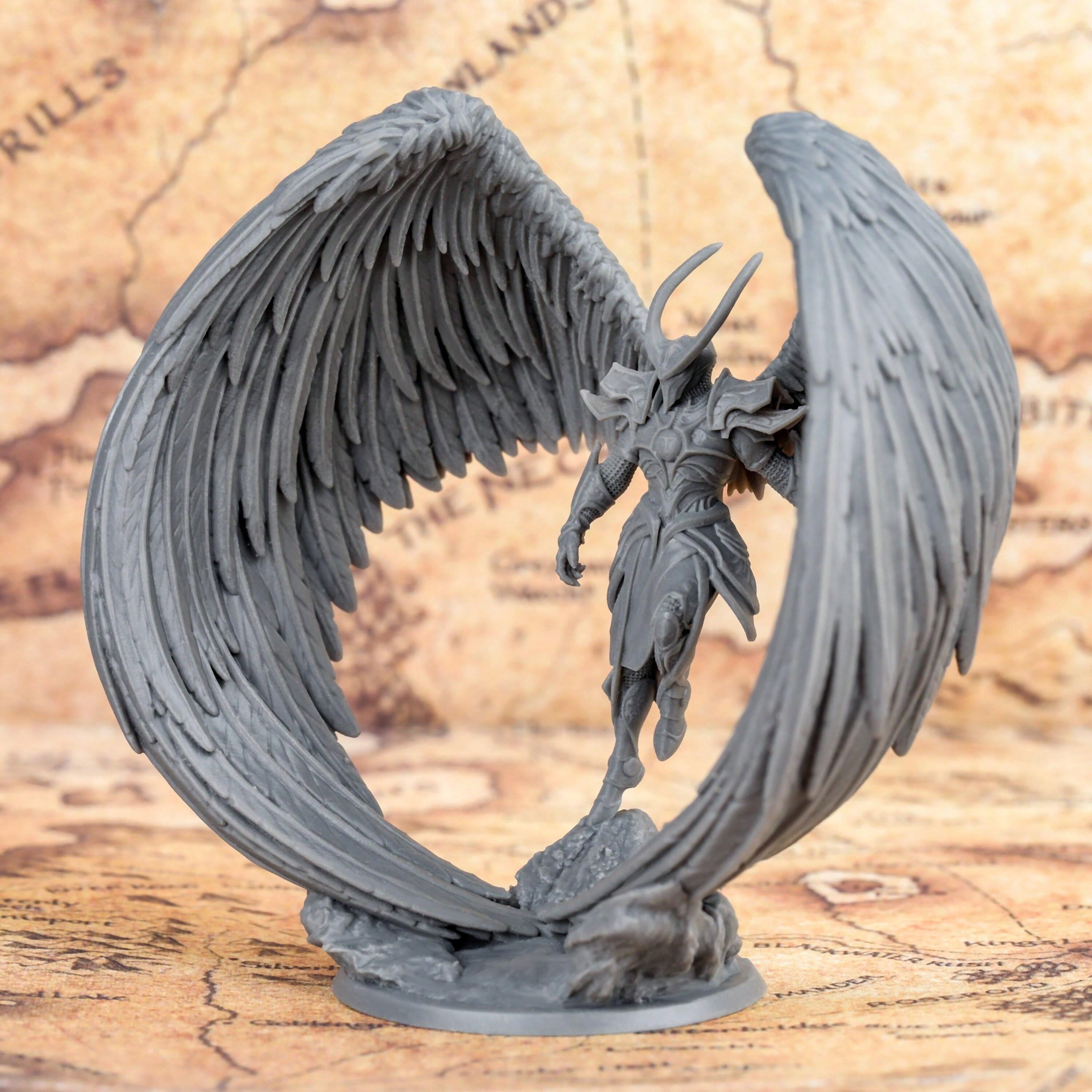 Angel Fighter Human Miniatures Fantasy 3D Printed Miniature Role Playing Miniature For TableTop