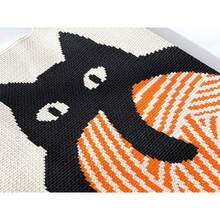 New Arrival Cute Cat Knitted Shoulder Bag Handbag, Versatile Large Capacity Tote Bag - Beige - View 5