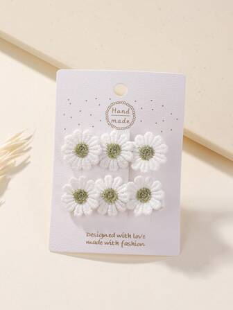 2入組春季花卉童裝髮夾