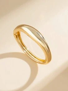 1pc Vintage Asymmetrical Cuff Bracelet, Delicate Alloy Gold & Silver Plated Open Bangle, Non-Fading And Attractive Wristband For Women's Daily Wear, Friends Gathering, Romantic Vacation, Street Snap, Female Fashion Show, Jewelry Gift