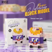 Juguetes de bloques de construcción de comida adorables, manualidades DIY, regalo ideal para amigos, cumpleaños, arte de escritorio, ¡obra de arte increíble! Regalo de vuelta a la escuela / nueva escuela, decoración de habitación, regalos navideños Bloques de color Bloques de color