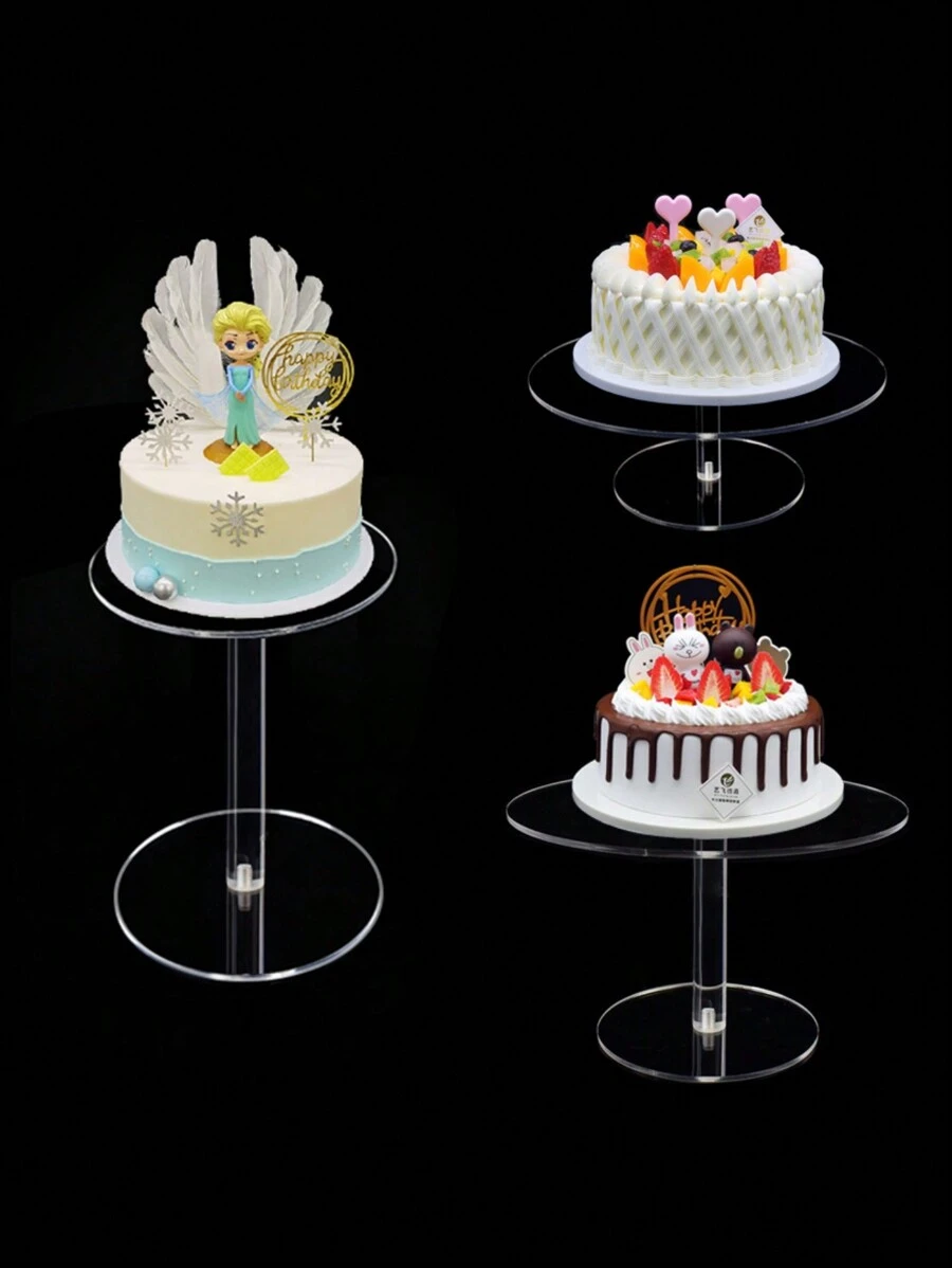 Soporte para tarta de acrílico, bandeja redonda de postre con forma de torre transparente, estante de plástico multinivel para exhibición de frutas en bodas, fiestas y cumpleaños