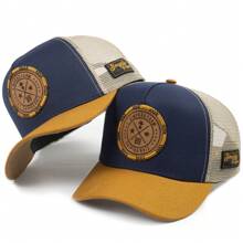 Men Baseball Cap Street - Blue/Caramel - View 6