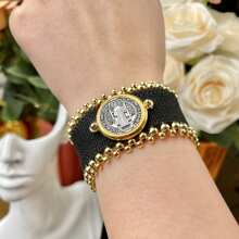 18k Personalized Copper Beaded Handmade Braid Bracelet