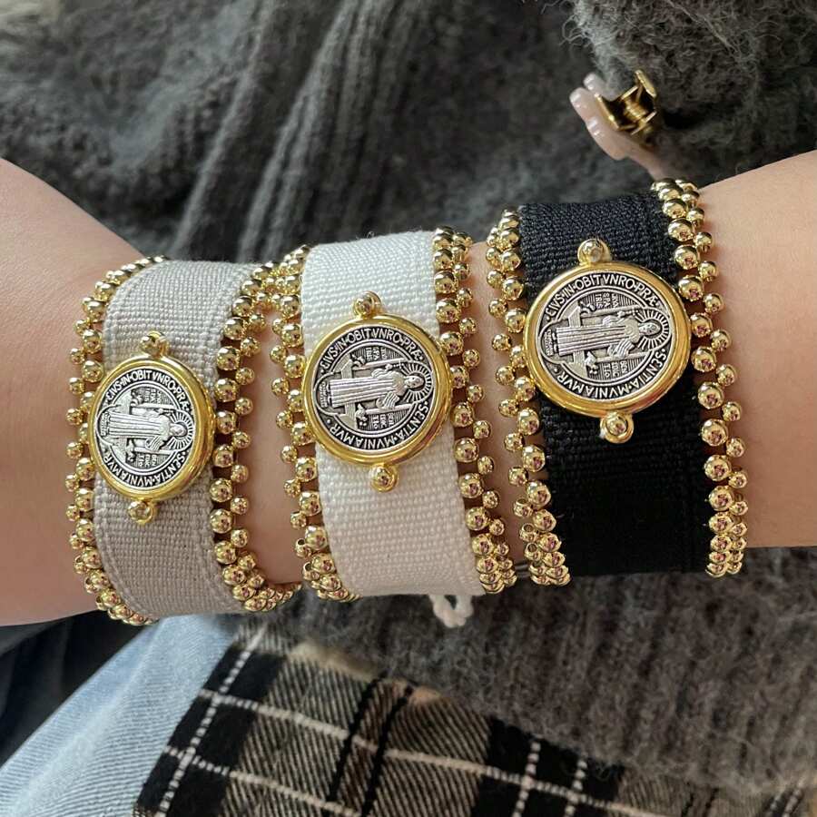 18k Personalized Copper Beaded Handmade Braid Bracelet