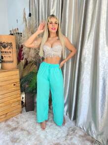 Women Pants - 薄荷綠 - 查看 1