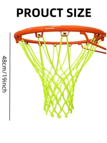 1 Stück Basketballnetz Mit Beleuchtung, Nächtliches Leuchtendes Outdoor-netz Für Sport Aus Nylon, Tragbar Und Solarbetrieben