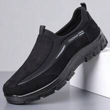 男士休閒開車鞋,春夏新品,易穿平底便鞋,透氣輕盈的商務休閒鞋 - 黑色 - 查看 3