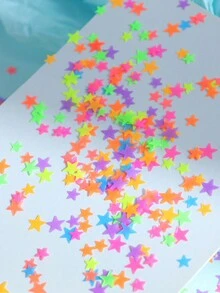 1 袋荧光星美甲闪光片装饰彩色亮片指甲用品 - 彩色 - 查看 2