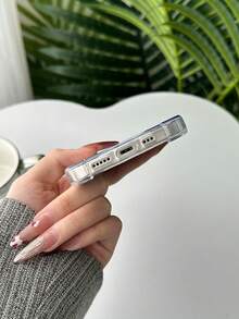 1 Miếng Viết tháu Đen Hoa Tiếng Anh Mẫu Ốp lưng & bao da điện thoại Gương Góc Chống giọt bắn TPU Trở lại Che phủ , Tương thích với iPhone 15pro - Nhiều màu - Xem 6