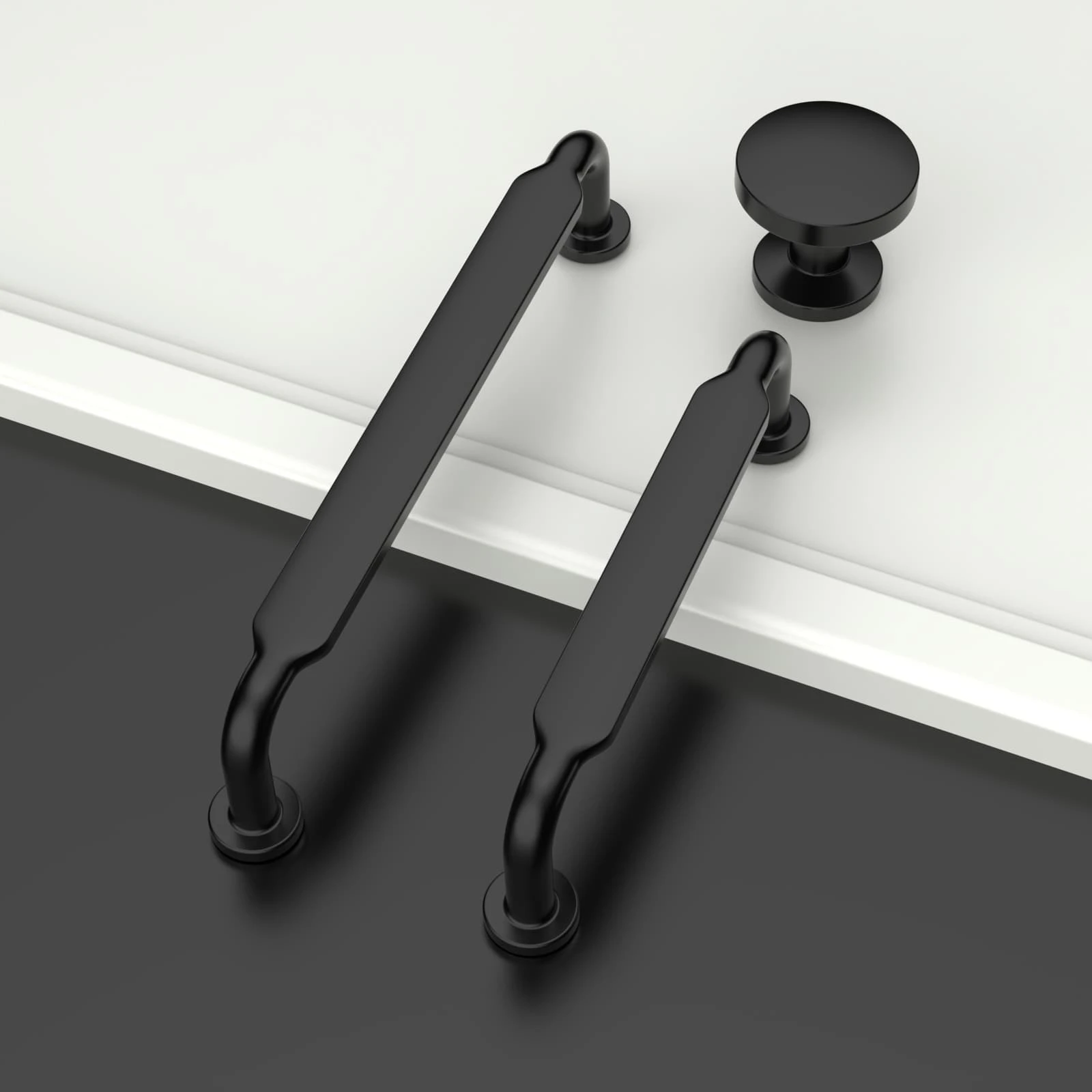 amerdeco 10 pack matte black cabinet pulls 5 inch
