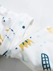 2.5tog 卡通舒适婴儿儿童睡袋带腿部隔层，春秋款爱心情人节 - 藍色 - 查看 5