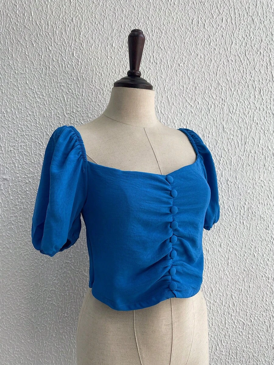 Women Tops - Màu xanh lam - Xem 1