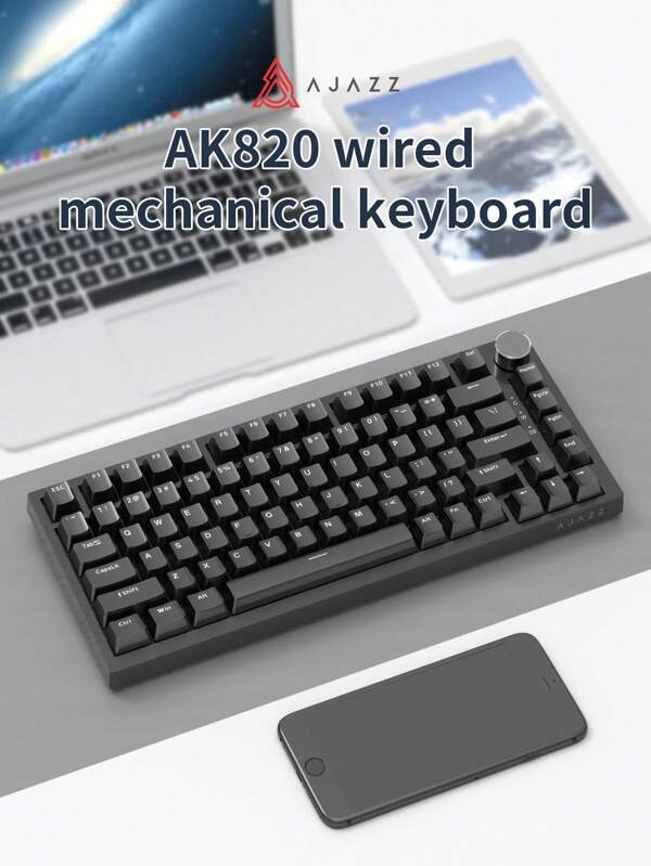 AJAZZ Ajazz Ak820 Gaming Mechanical Keyboard 82 Keys Wired Limited Gaming Keyboard For PC Laptops